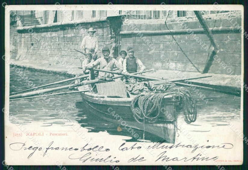 Napoli Città Mestieri Pescatori Richter 255 cartolina MX7192 – fronte
