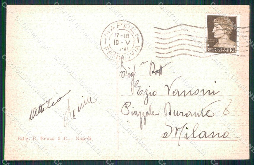 Napoli Città Costumi Ostrecaro Santa Lucia cartolina MX7198 – retro