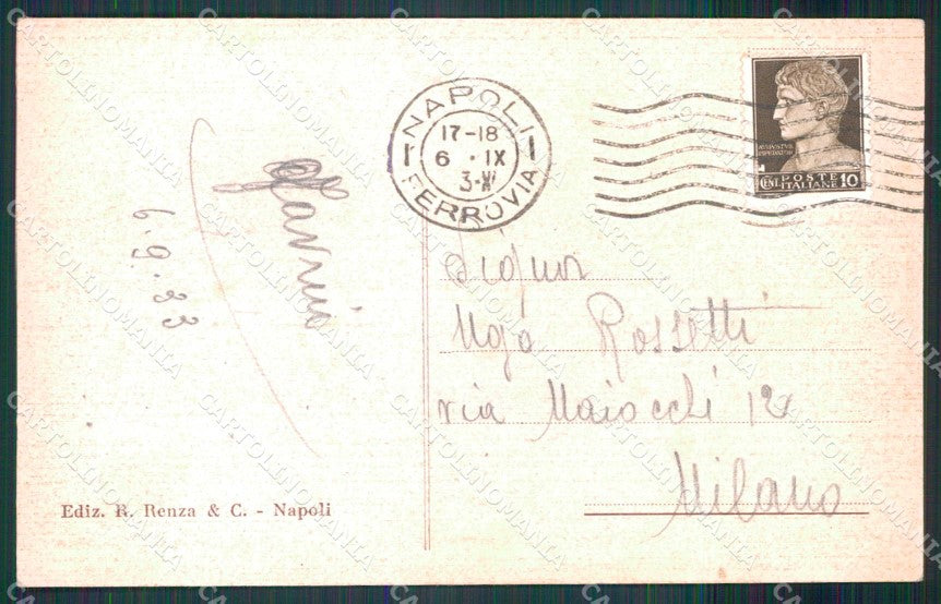 Napoli Città Costumi Ostrecaro Santa Lucia cartolina MX7199 – retro
