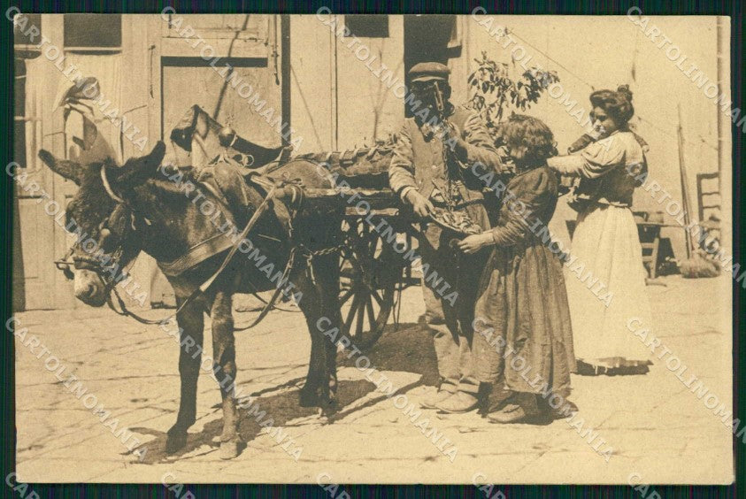 Napoli Città Costumi Tipi Napoletani Ragozino 3594 cartolina MX7227 – fronte