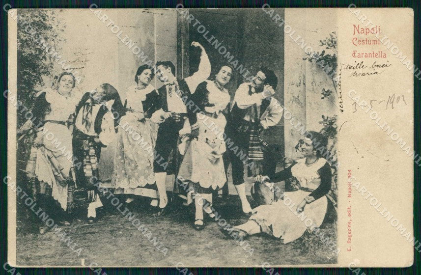 Napoli Città Costumi Tarantella Ragozino 304 cartolina MX7238 – fronte