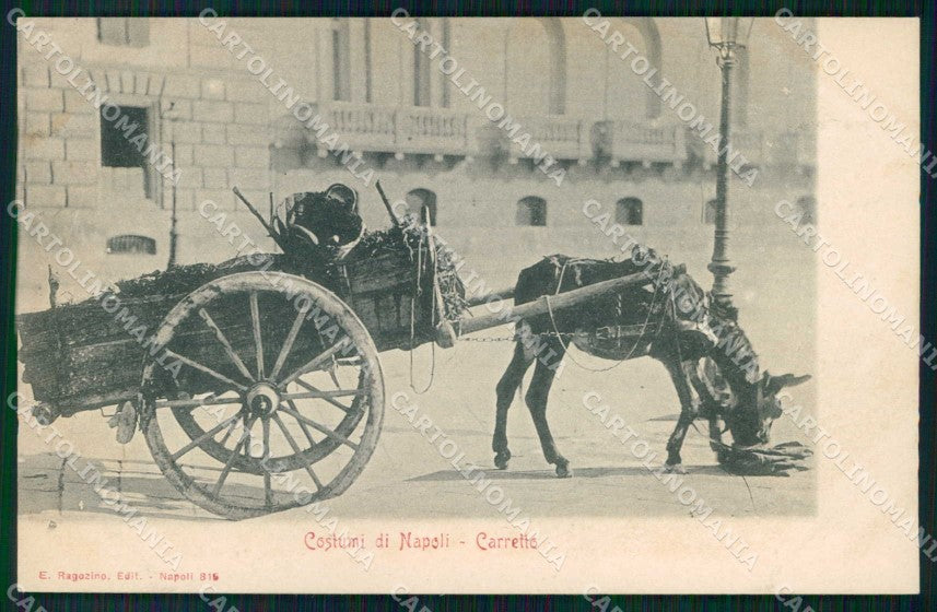 Napoli Città Costumi Carretto Ragozino 815 cartolina MX7245 – fronte