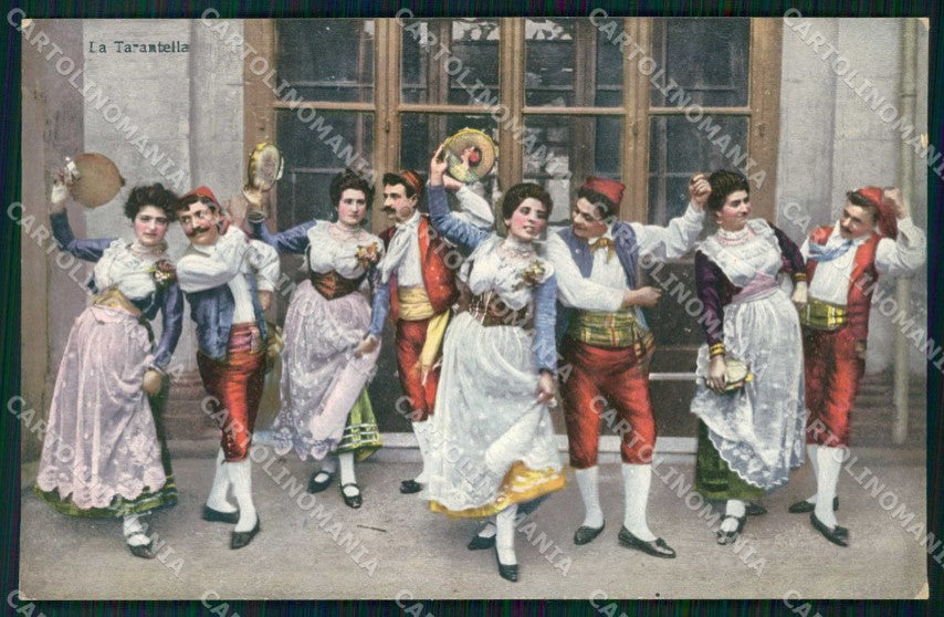 Napoli Città Costumi Tarantella Ragozino 8337 cartolina MX7246 – fronte