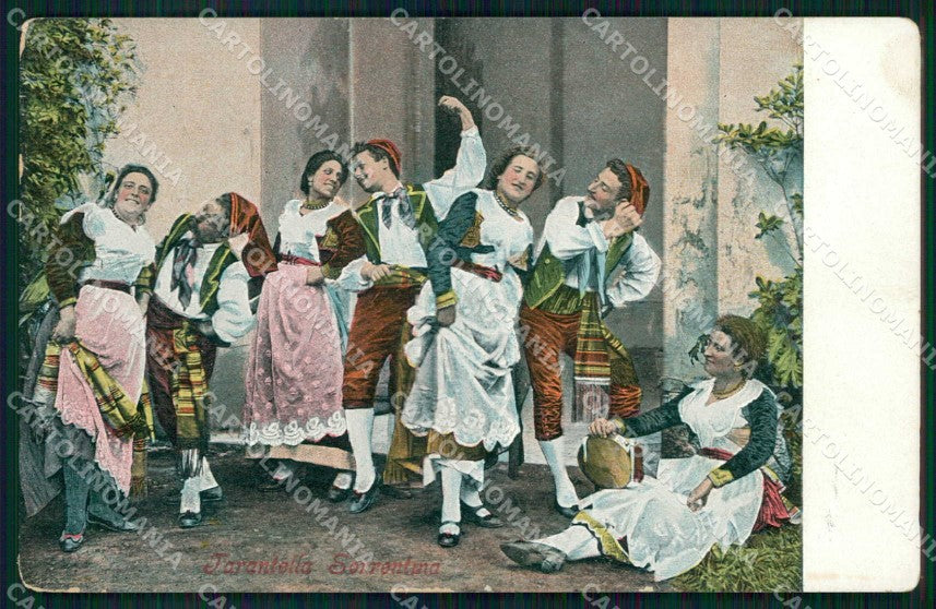 Napoli Città Costumi Tarantella Ragozino 2278 cartolina MX7251 – fronte