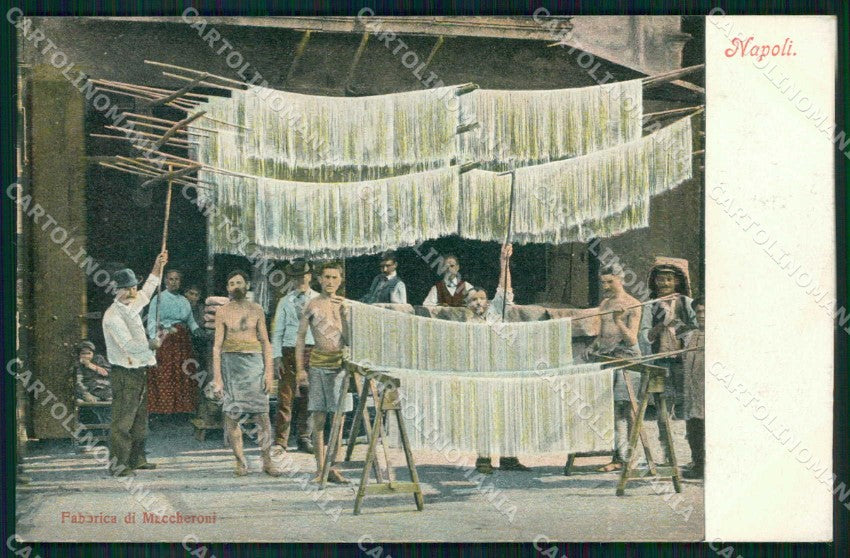 Napoli Città Costumi Fabbrica Maccheroni Ragozino 2676 cartolina MX7253 – fronte