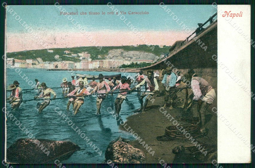 Napoli Città Mestieri Pescatori Via Caracciolo Ragozino 2589 cartolina MX7254 – fronte