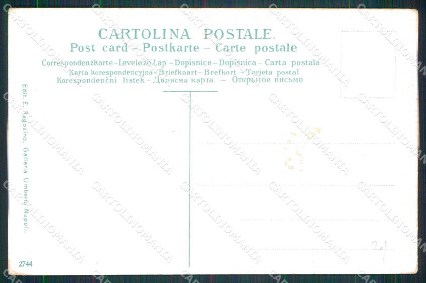 Napoli Città Costumi Cantastorie Ragozino 2744 ABRASA cartolina MX7260 – retro