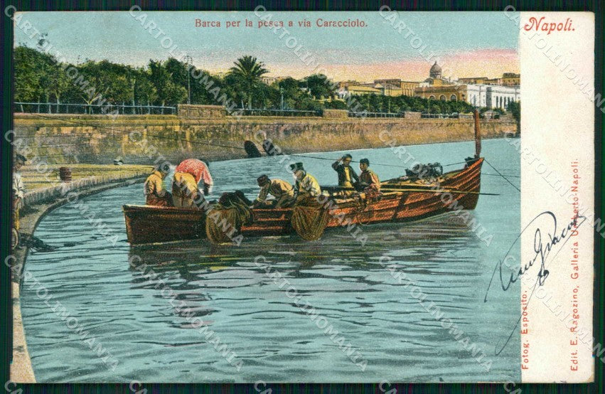 Napoli Città Mestieri Barca Pescatori Ragozino 2845 cartolina MX7262 – fronte