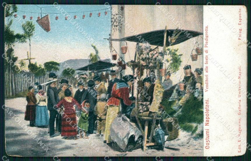 Napoli Città Costumi Venditori Piedigrotta Ragozino 2800 cartolina MX7268 – fronte