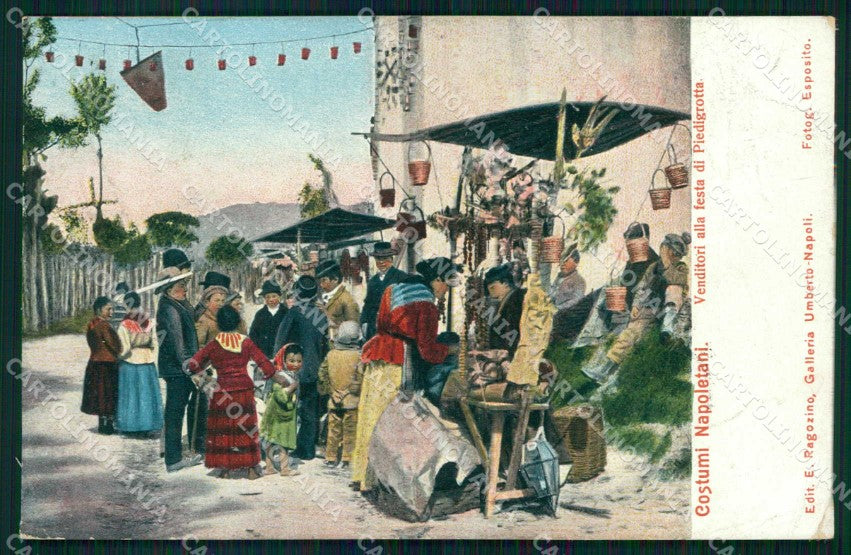 Napoli Città Costumi Venditori Piedigrotta Ragozino 2800 cartolina MX7269 – fronte