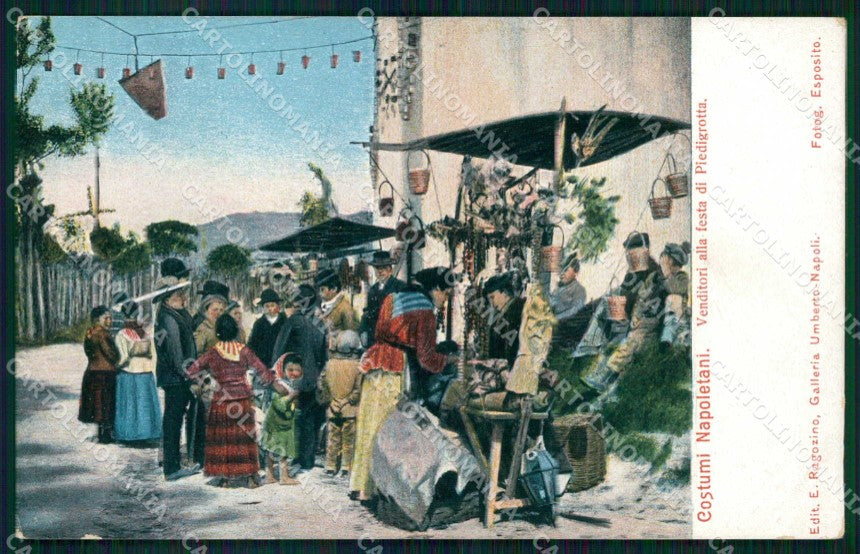 Napoli Città Costumi Venditori Piedigrotta Ragozino 2800 cartolina MX7270 – fronte