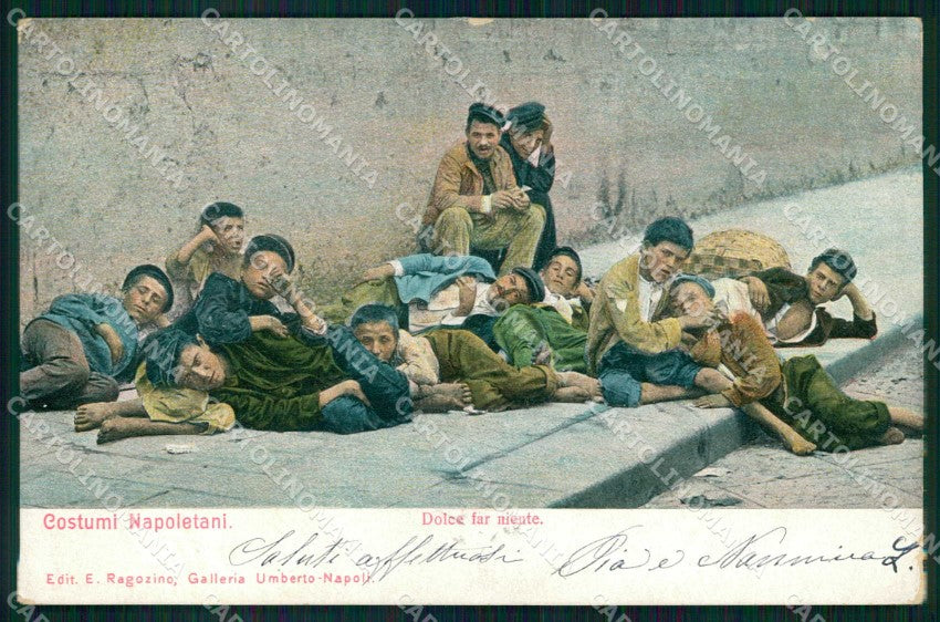 Napoli Città Costumi Dolce far Niente Ragozino 2720 cartolina MX7271 – fronte