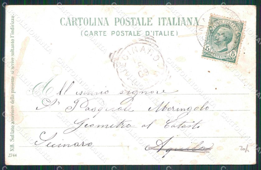 Napoli Città Costumi Cantastorie Ragozino 2744 PIEGA cartolina MX7272 – retro
