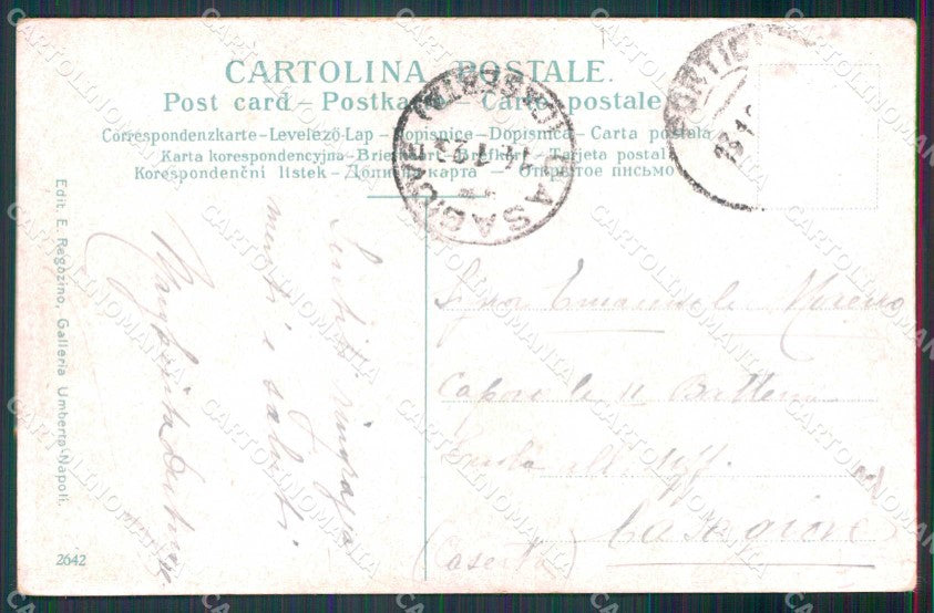 Napoli Città Costumi Pescatori Tirano Reti Ragozino 2642 cartolina MX7273 – retro