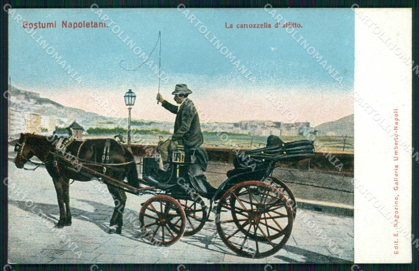 Napoli Città Costumi Carrozzella Affitto Ragozino 2649 cartolina MX7274 – fronte