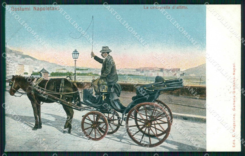 Napoli Città Costumi Carrozzella Affitto Ragozino 2649 cartolina MX7275 – fronte
