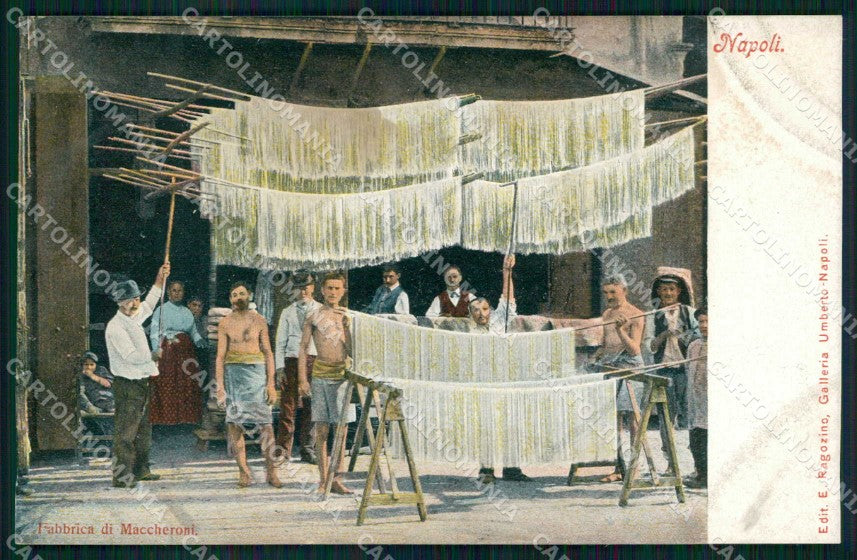 Napoli Città Costumi Fabbrica Maccheroni Ragozino 2676 cartolina MX7276 – fronte