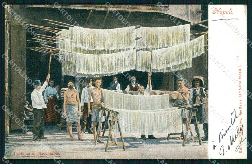 Napoli Città Costumi Fabbrica Maccheroni Ragozino 2676 cartolina MX7279 – fronte