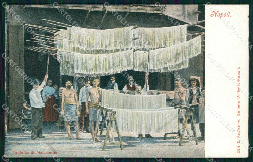 Napoli Città Costumi Fabbrica Maccheroni Ragozino 2676 cartolina MX7280 – fronte