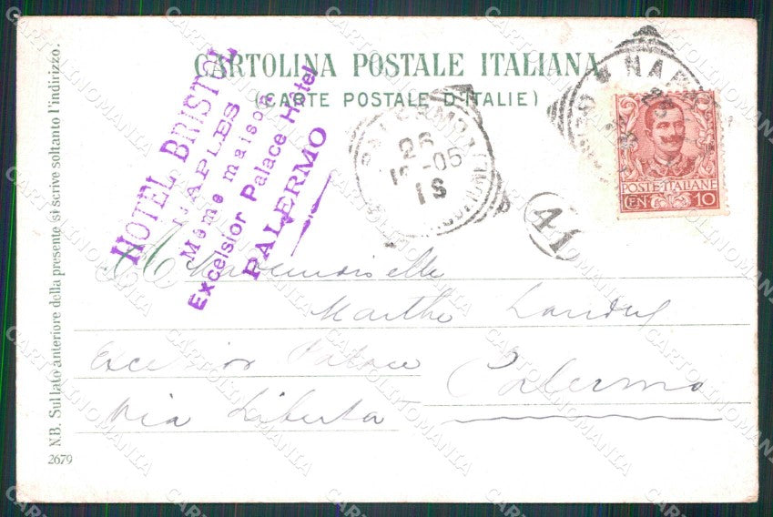 Napoli Città Costumi Caprai Ragozino 2679 PIEGHINA cartolina MX7281 – retro