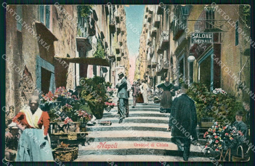 Napoli Città Gradoni Chiaia Ragozino 4527 PIEGA cartolina MX7295 – fronte
