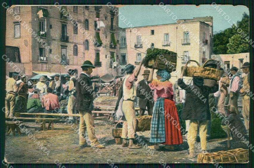Napoli Città Costumi Mercato Frutta Ragozino 2802 cartolina MX7298 – fronte