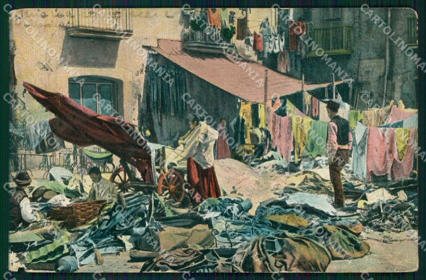 Napoli Città Costumi Mercato Cenci Ragozino 2803 cartolina MX7301 – fronte