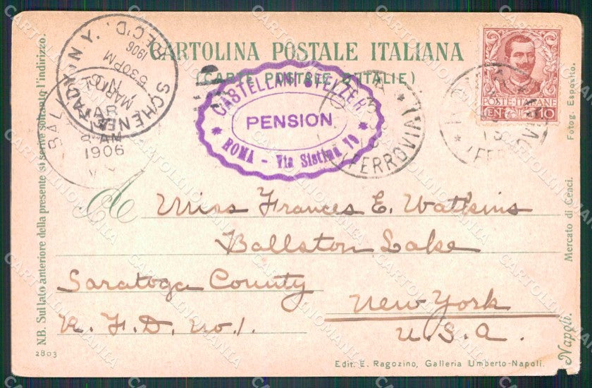 Napoli Città Costumi Mercato Cenci Ragozino 2803 cartolina MX7301 – retro