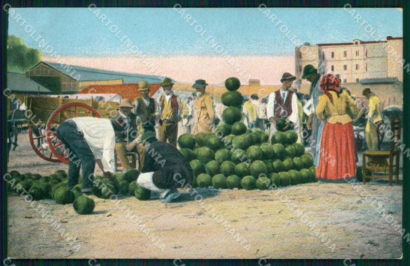 Napoli Città Costumi Mercato Cocomeri Ragozino 2782 cartolina MX7305 – fronte