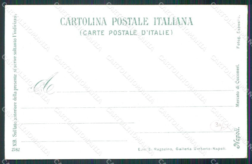 Napoli Città Costumi Mercato Cocomeri Ragozino 2782 cartolina MX7305 – retro