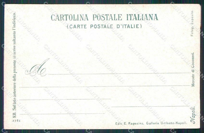 Napoli Città Costumi Mercato Cocomeri Ragozino 2782 cartolina MX7307 – retro
