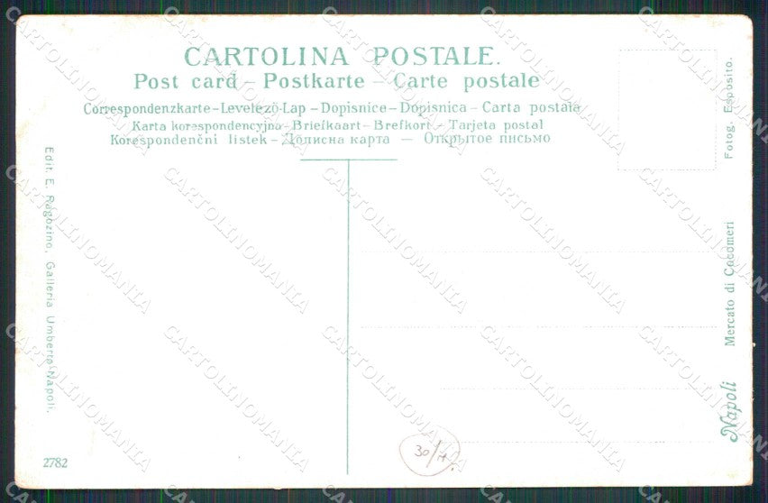 Napoli Città Costumi Mercato Cocomeri Ragozino 2782 cartolina MX7309 – retro