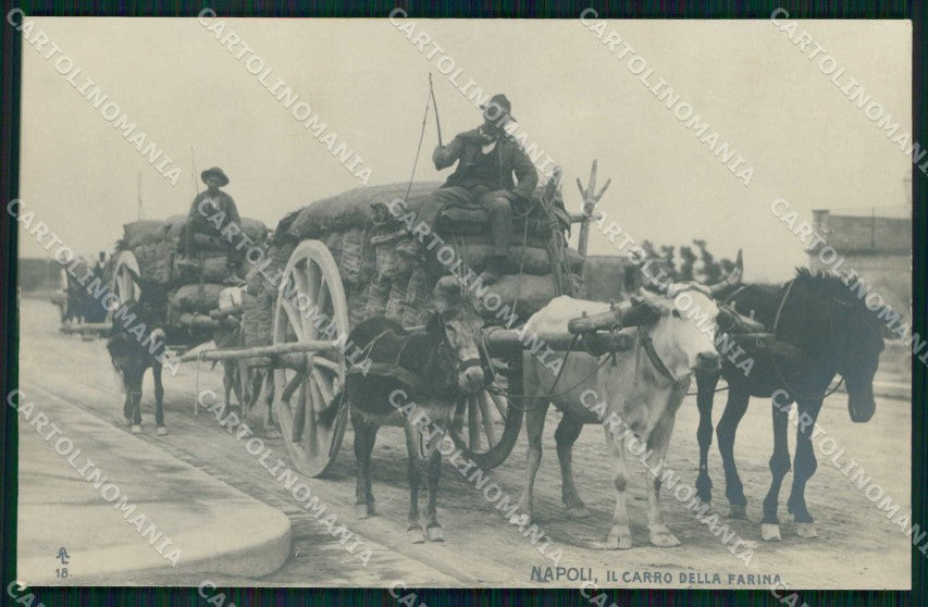 Napoli Città Costumi Carro Farina Ragozino Foto cartolina MX7319 – fronte