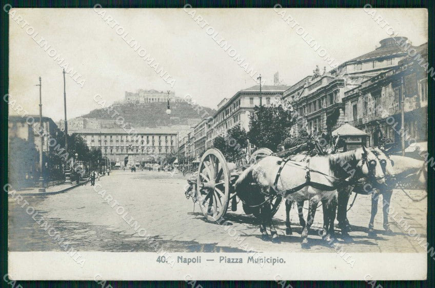 Napoli Città Piazza Municipio Ragozino 40 Foto cartolina MX7322 – fronte