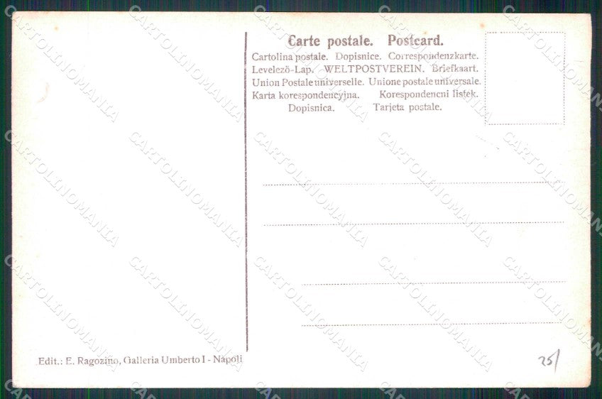 Napoli Città Piazza Municipio Ragozino 40 Foto cartolina MX7322 – retro