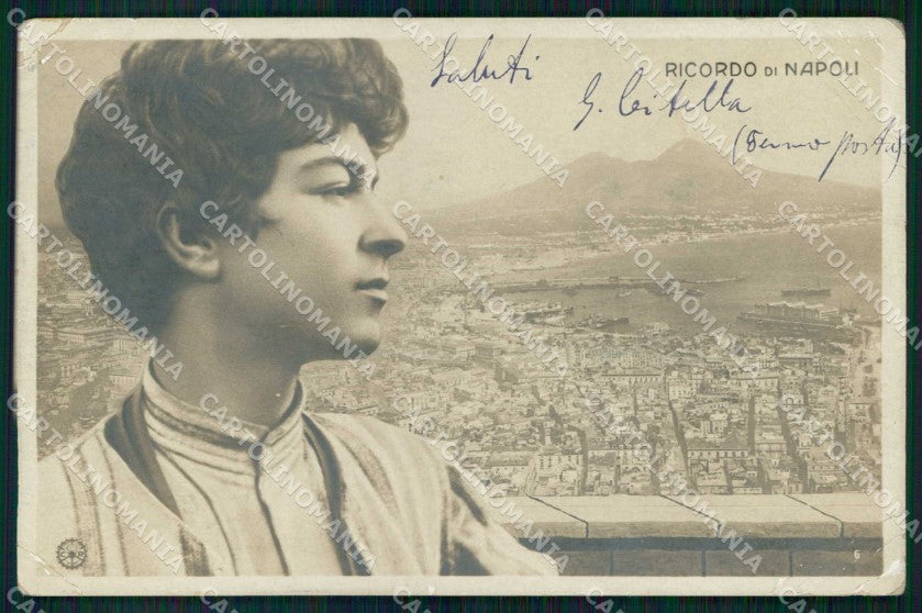 Napoli Città Ricordo di Costumi PIEGHINE NPG Foto cartolina MX7327 – fronte