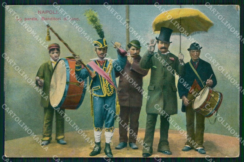 Napoli Città Costumi Parata Banditori Vino Foto cartolina MX7329 – fronte