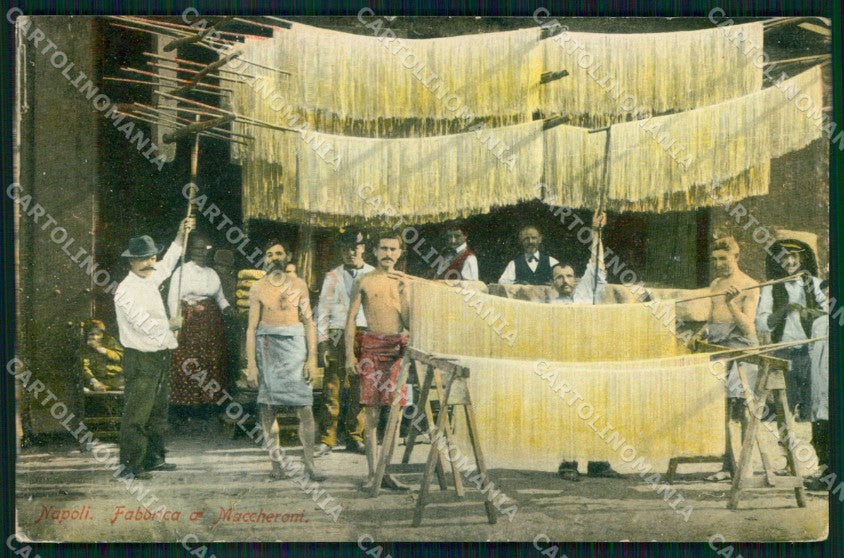 Napoli Città Costumi Fabbrica Maccheroni Foto cartolina MX7338 – fronte