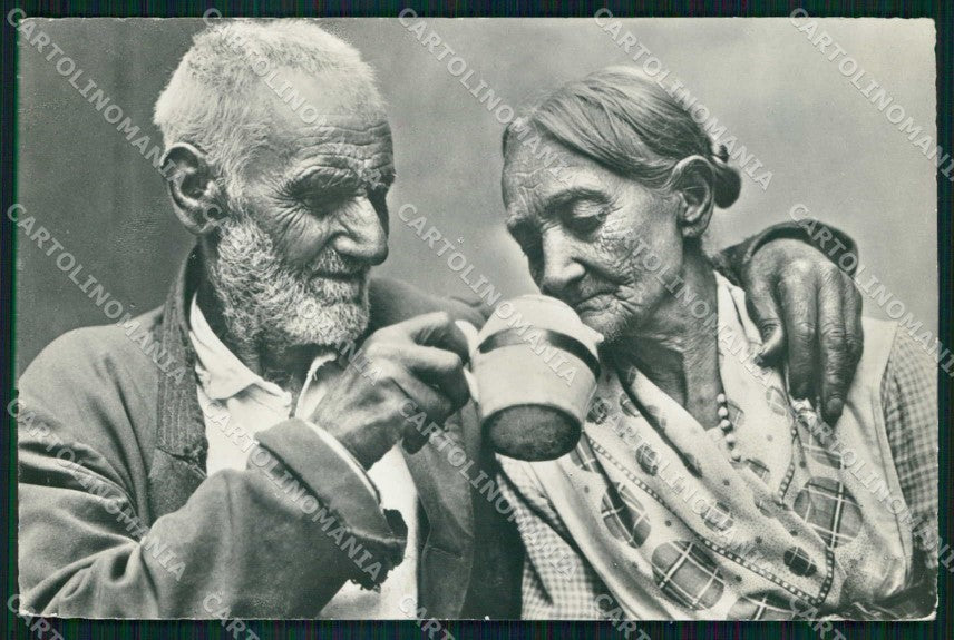 Napoli Città Costumi Vecchi Amici Foto cartolina MX7361 – fronte