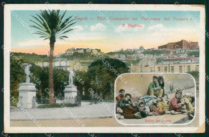 Napoli Città Costumi Dolce far Niente Villa Comunale cartolina MX7362 – fronte