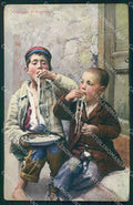 Napoli Città Costumi Mangia Maccheroni Ragozino 8334 cartolina MX7367 – fronte