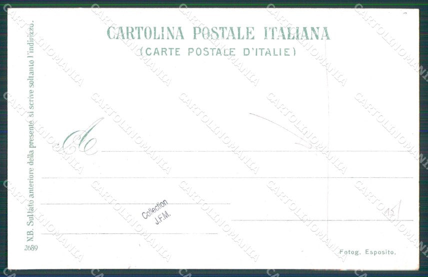 Napoli Città Costumi Venditori Aglio Ragozino 2689 PIEGATA cartolina MX7377 – retro