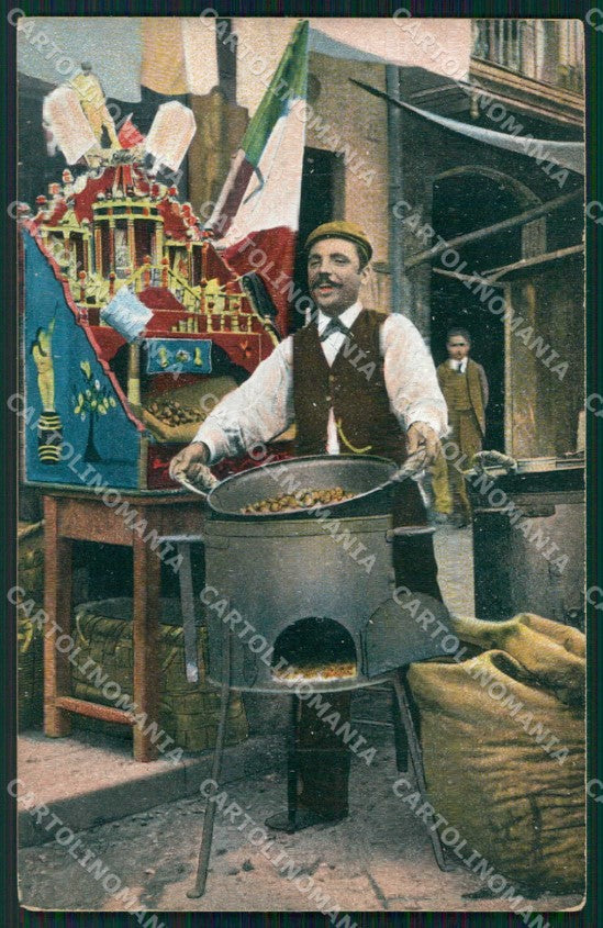 Napoli Città Costumi Venditore Castagne Ragozino 2738 cartolina MX7393 – fronte
