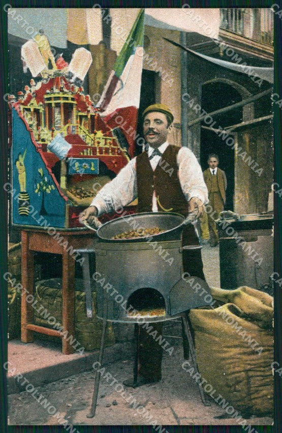 Napoli Città Costumi Venditore Castagne Ragozino 2738 cartolina MX7394 – fronte