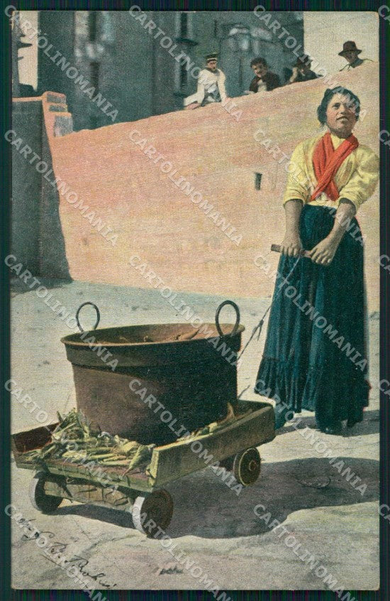 Napoli Città Costumi Venditrice Spighe Ragozino 2774 cartolina MX7399 – fronte