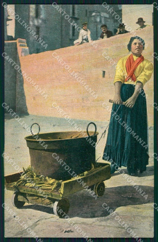Napoli Città Costumi Venditrice Spighe Ragozino 2774 cartolina MX7401 – fronte