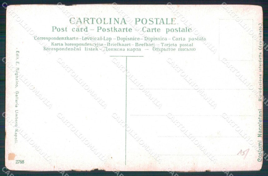 Napoli Città Costumi Venditore Ambulante Ragozino 2788 ABRASA cartolina MX7404 – retro