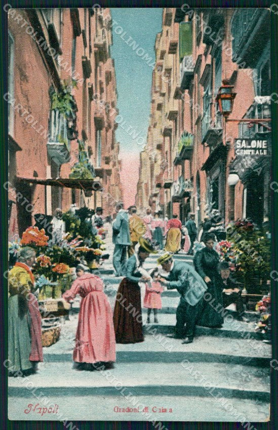 Napoli Città Gradoni Chiaia Costumi Ragozino 4528 cartolina MX7415 – fronte