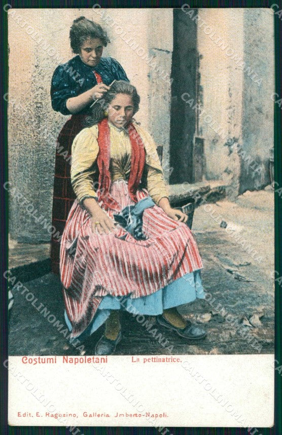 Napoli Città Costumi Pettinatrice Ragozino 2609 cartolina MX7416 – fronte