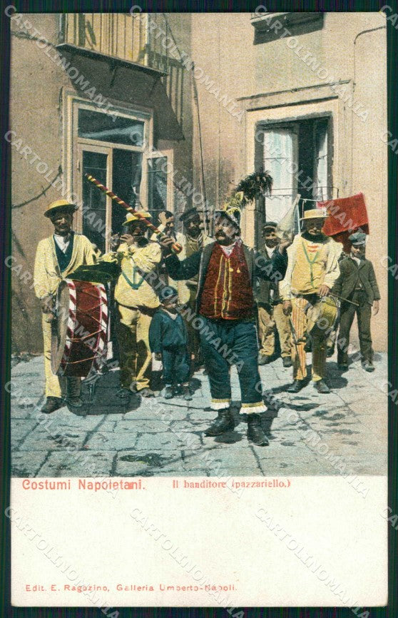 Napoli Città Costumi Banditore Pazzariello Ragozino 2597 cartolina MX7417 – fronte